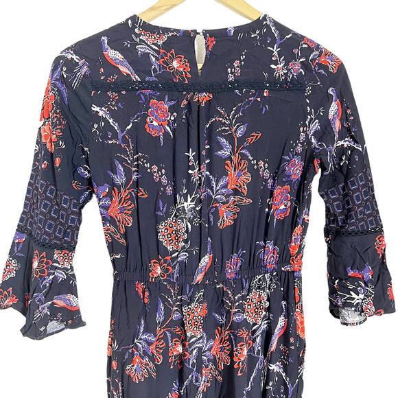 Anthropologie Maeve Espoir Blue Wrap Jumpsuit Size 0 - Picture 11 of 13